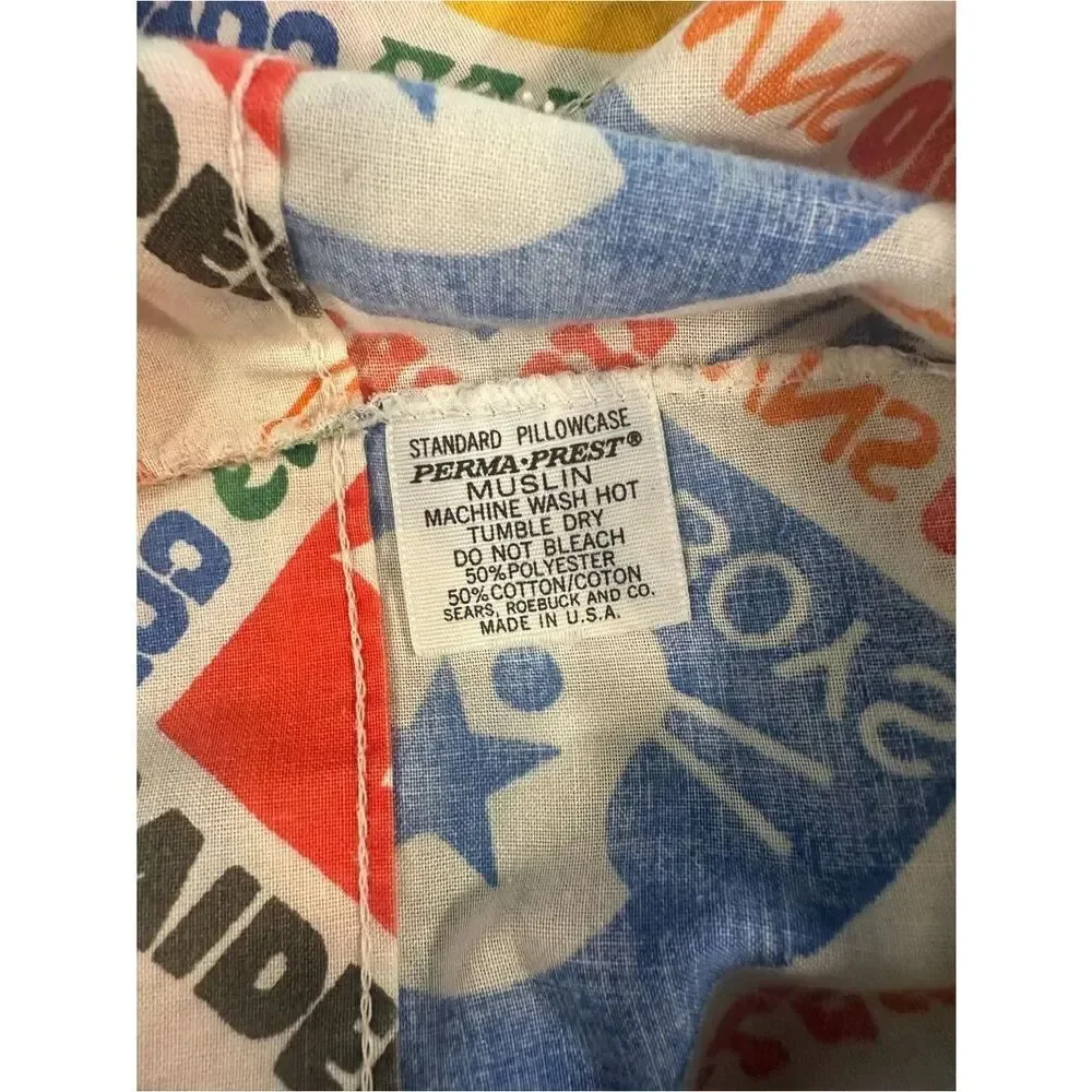 Vintage NFL Team Pillowcase Perma-Prest Muslin